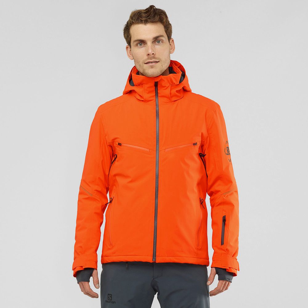 Veste De Ski Salomon Homme Rouge - Salomon BRILLIANT - France (7156-XUGFQ)